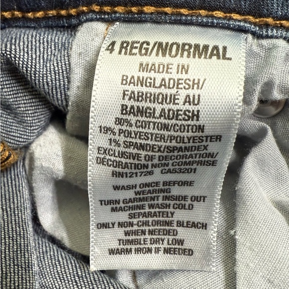 Aeropostale Jeans Womens Size 4 Regular Mid Rise Jegging Dark Wash - Picture 5 of 11